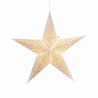 White and Yellow Cathedral Star Lantern - My SensibiliTeas - paper star lantern from Artschatz