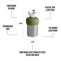 White Chicken Floating Tea Steeper - My SensibiliTeas - tea infuser from Float2Infuse Tea Infuser