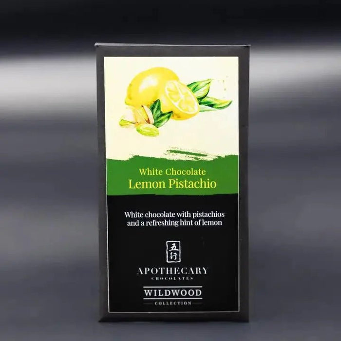 White Chocolate Lemon Pistachio Bar - My SensibiliTeas - chocolate bar from Apothecary Chocolates