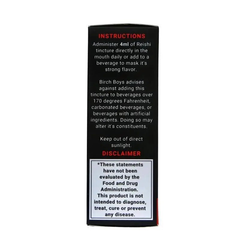 Wild Organic Reishi Tincture (4oz) - My SensibiliTeas - Mushroom Tincture from Birch Boy's