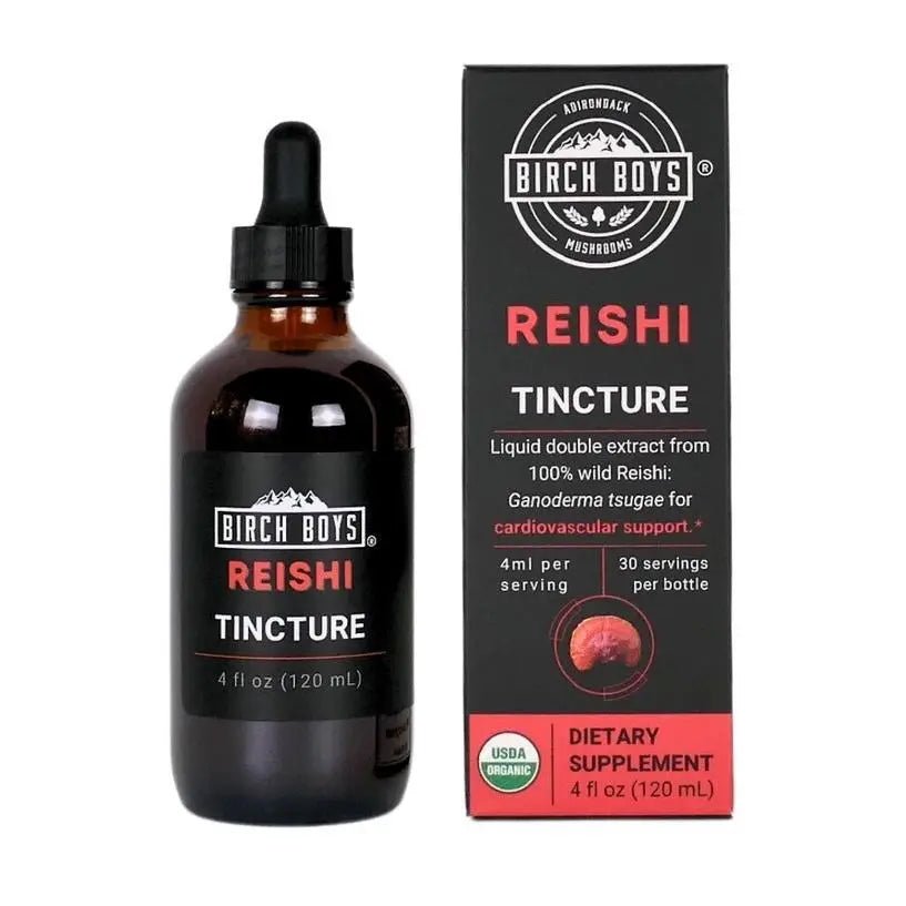Wild Organic Reishi Tincture (4oz) - My SensibiliTeas - Mushroom Tincture from Birch Boy's