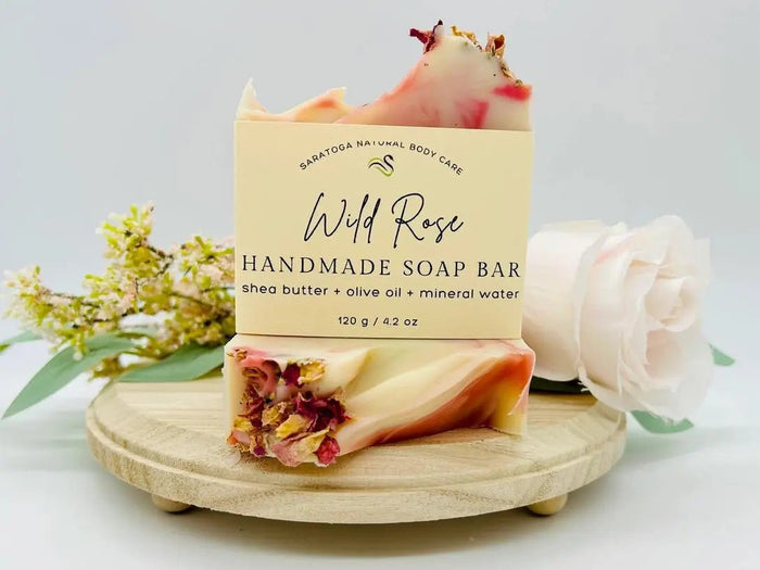 Wild Rose Handmade Soap Bar VEGAN COLD PROCESS - My SensibiliTeas - bar soap from Saratoga Natural Body Care LLC