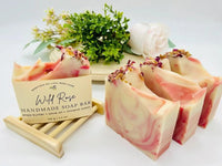 Wild Rose Handmade Soap Bar VEGAN COLD PROCESS - My SensibiliTeas - bar soap from Saratoga Natural Body Care LLC