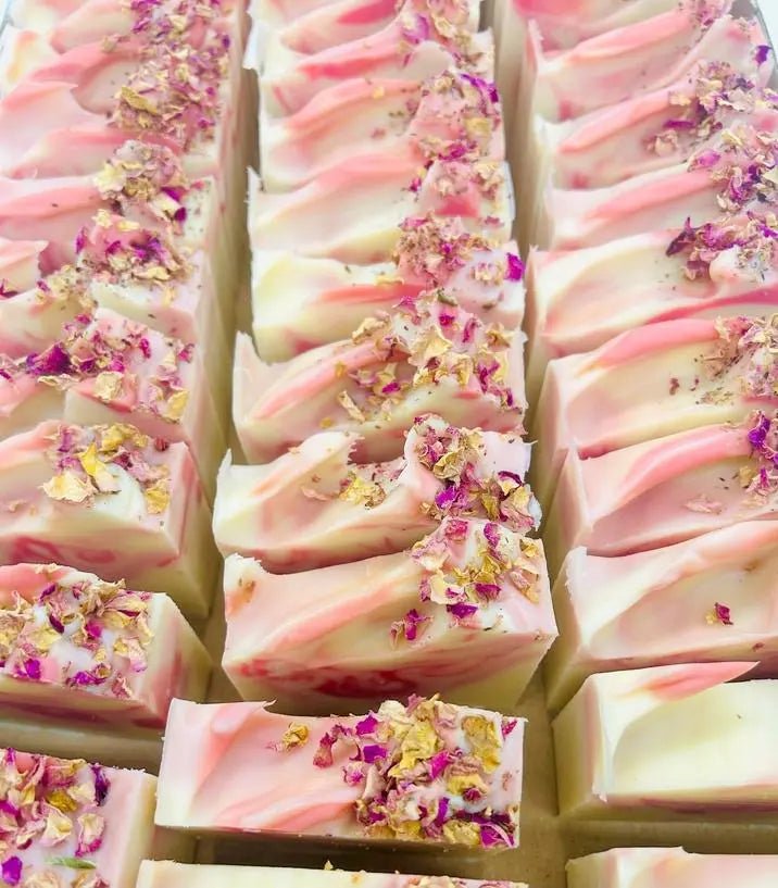 Wild Rose Handmade Soap Bar VEGAN COLD PROCESS - My SensibiliTeas - bar soap from Saratoga Natural Body Care LLC