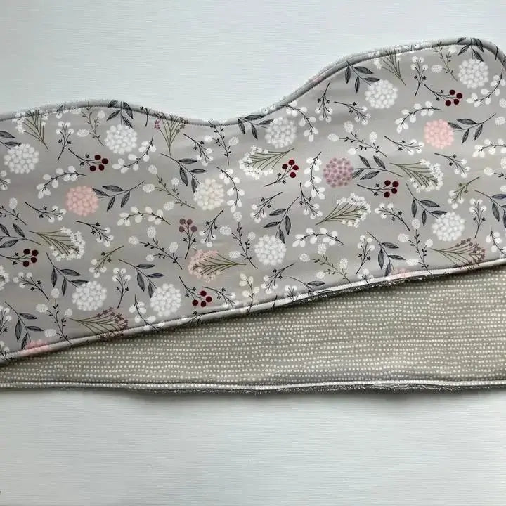 Wildflowers On Grey Burp Cloth, Set of 2 - My SensibiliTeas-baby essentials from Port & Starbird